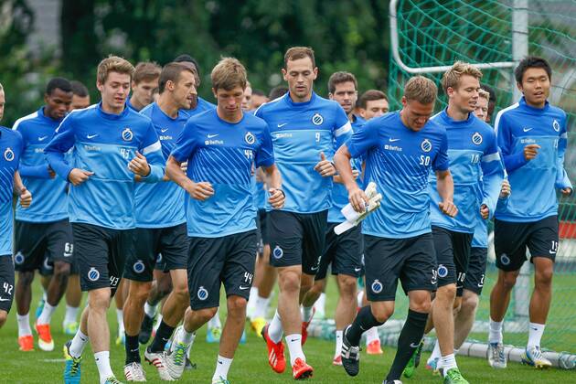- BRUGGE, BELGIUM: Club s players pictured during a training session of Belgian First Division soccer team Club Brugge in Brugge, Wednesday 07 August 2013. Tomorrow Club Brugge plays the return game of the third qualifying round against Polish team WKS Slask Wroclaw in the UEFA Europa League. BRUNOxFAHY x45094264x