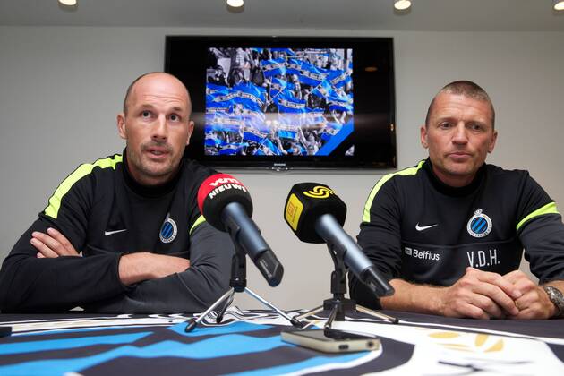- BRUGGE, BELGIUM: Club s assistant coach Philippe Clement and Club s midfielder coach Stephan Van der Heyden pictured during a press conference PK Pressekonferenz of Belgian first division soccer team Club Brugge KV, Friday 20 September 2013, in Brugge. Yesterday Club announced the dismissal of Spanish head coach Juan Carlos Garrido. Garrido will be succeeded by Michel Preud homme. KURTxDESPLENTER x46267994x