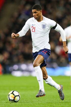 England s Marcus Rashford during the International Friendly Länderspiel match at Wembley Stadium, London. Picture date 27th March 2018. Picture credit should read: Charlie Forgham-Bailey Sportimage EDITORIAL USE ONLY. No use with unauthorised audio, video, data, fixture lists, club league logos or live services. Online in-match use limited to 120 images, no video emulation. No use in betting, games or single club league player publications.