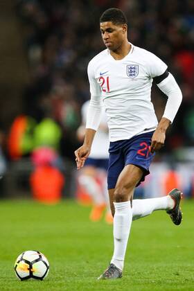 England s Marcus Rashford during the International Friendly Länderspiel match at Wembley Stadium, London. Picture date 27th March 2018. Picture credit should read: Charlie Forgham-Bailey Sportimage EDITORIAL USE ONLY. No use with unauthorised audio, video, data, fixture lists, club league logos or live services. Online in-match use limited to 120 images, no video emulation. No use in betting, games or single club league player publications.
