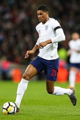 England s Marcus Rashford during the International Friendly Länderspiel match at Wembley Stadium, London. Picture date 27th March 2018. Picture credit should read: Charlie Forgham-Bailey Sportimage EDITORIAL USE ONLY. No use with unauthorised audio, video, data, fixture lists, club league logos or live services. Online in-match use limited to 120 images, no video emulation. No use in betting, games or single club league player publications.