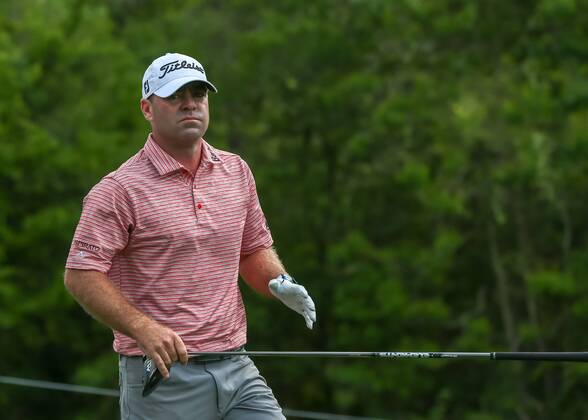 HUMBLE, TX - APRIL 01: Ryan Armour (USA) departs the tee on 2 during the final round of the Houston Open on April 1, 2018 at the Golf Club of Houston in Humble, Texas. (Photo by Leslie Plaza Johnson Icon Sportswire) GOLF: APR 01 PGA Golf Herren - Houston Open Icon180401081 EDITORIAL USE ONLY