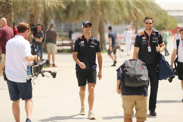 Daniel Ricciardo (Red Bull Racing) , Grosser Preis von Bahrain 2018, Freies Training, 07.04.18, Foto:Illmann Eibner Sachir Copyright: xEIBNER Illmannx EP_EER
