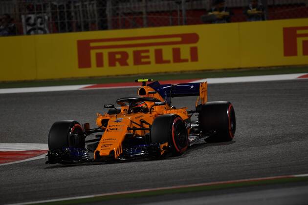 Stoffel Vandoorne, McLaren Renault, formula 1 GP, Bahrain in Manama Shakir 08.04.2018 Photo:mspb Jerry Andre Stoffel Vandoorne, formula 1 GP, Bahrain, 2018