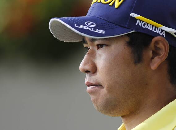 Golf: Matsuyama at the Masters Tournament Hideki Matsuyama of Japan is pictured after finishing his final round of the Masters Tournament in Augusta, Georgia, on April 8, 2018. 