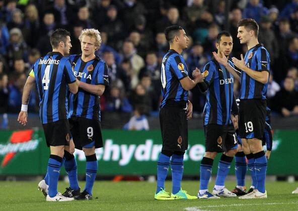 - BRUGGE, BELGIUM: Club s players pictured during Club Brugge vs Sporting Braga, the last game of the Europa League group stage, in group H, in Brugge, Thursday 15 December 2011. BRUNOxFAHY x31750805x