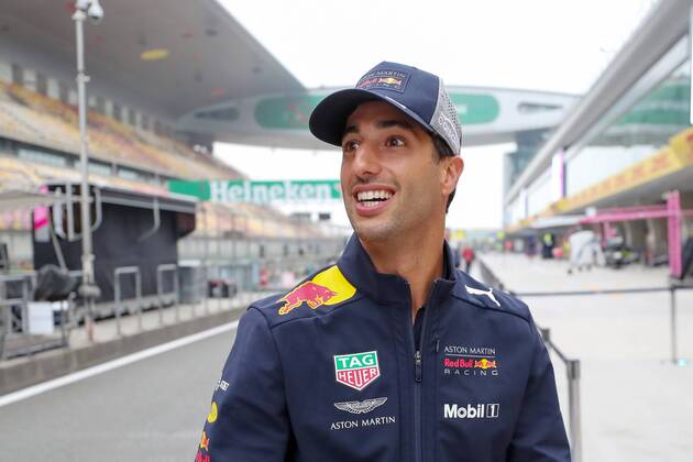 Daniel Ricciardo (Red Bull Racing), Grosser Preis von China 2018, Ankunft der Fahrer 12.04.18, Shanghai Copyright: xEIBNER Illmannx EP_EER
