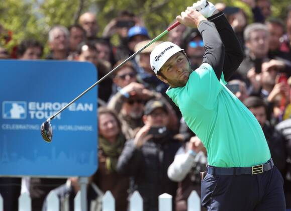 Spanish Jon Rahm during the second day of the Spain Open 2018 91st edition, at the Golf National Center in Madrid, Spain, 13 April 2018. The event is held from April 12 to 15 2018. Spain Open 2018 !ACHTUNG: NUR REDAKTIONELLE NUTZUNG!  Copyright: xVictorxLerenax GRAF3175 20180413-636592405504565656