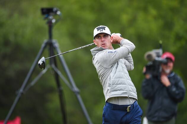SAN ANTONIO, TX - APRIL 20: Billy Horschel watches his drive during the second round of the Valero Texas Open at the TPC San Antonio Oaks Course in San Antonio, TX on April 20, 2018. (Photo by Daniel Dunn Icon Sportswire) GOLF: APR 20 PGA Golf Herren - Valero Texas Open Icon18042011 EDITORIAL USE ONLY