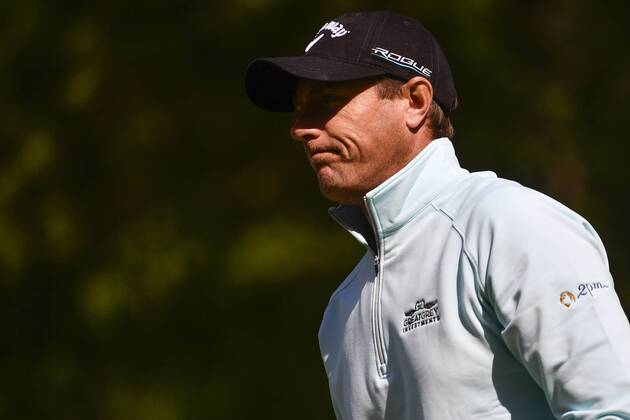 Belgian Nicolas Colsaerts pictured in action during the first round (out of four) of the Belgian Knockout golf tournament in Schilde, part of the European Tour, Thursday 17 May 2018. DIRKxWAEM  x05347550x