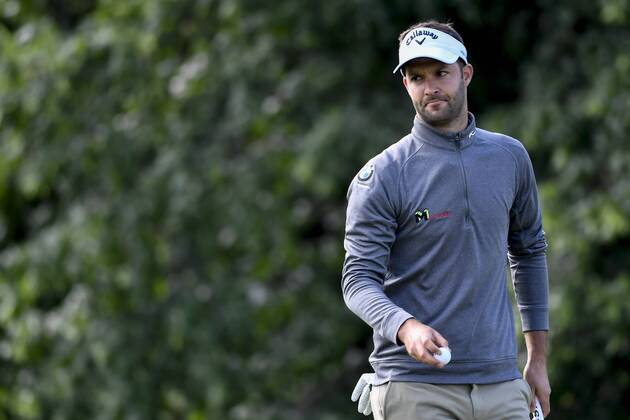 Belgian Christopher Mivis pictured during the first round (out of four) of the Belgian Knockout golf tournament in Schilde, part of the European Tour, Thursday 17 May 2018. DIRKxWAEM  x05347563x