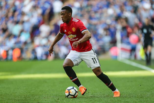 Anthony Martial of Manchester United ManU during the Emirates FA Cup Final match between Chelsea and Manchester United at Wembley Stadium, London, England on 19 May 2018. Copyright: xDavidxHornx PMI-2039-0090