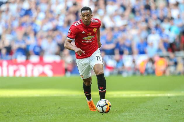 Anthony Martial of Manchester United ManU during the Emirates FA Cup Final match between Chelsea and Manchester United at Wembley Stadium, London, England on 19 May 2018. Copyright: xDavidxHornx PMI-2039-0150