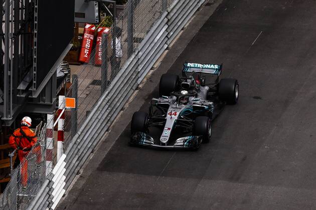 May 24, 2018 - Montecarlo, Monaco - 44 Lewis Hamilton from Great Britain Mercedes W09 Hybrid EQ Power+ team Mercedes GP during the Monaco Formula One Grand Prix at Monaco on 24th of May, 2018 in Montecarlo, Monaco. F1 Grand Prix of Monaco - Practice - ZUMAn230 20180524_zaa_n230_636 Copyright: xXavierxBonillax