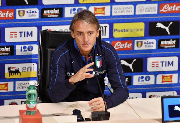 IPP20180524 Football - soccer: FIFA World Cup WM Weltmeisterschaft Fussball 2018 Russia, Preparation national team Nationalteam Of Italy, roberto mancini allenatore italia in conferenza stampa - (Verwendung nur in Deutschland - GERMANY ONLY) *** IPP20180524 Football soccer FIFA World Cup 2018 Russia National Team Of Italy roberto mancini allenatore italia in conferenza stampa Use only in Germany GERMANY ONLY