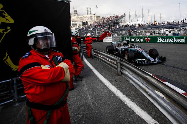 May 24, 2018 - Montecarlo, Monaco - 44 Lewis Hamilton from Great Britain Mercedes W09 Hybrid EQ Power+ team Mercedes GP during the Monaco Formula One Grand Prix at Monaco on 24th of May, 2018 in Montecarlo, Monaco. F1 Grand Prix of Monaco - Practice - ZUMAn230 20180524_zaa_n230_940 Copyright: xXavierxBonillax