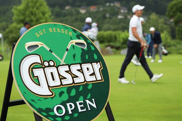 GOLF - Goesser Open 2018 MARIA LANKOWITZ,AUSTRIA,25.MAY.18 - GOLF - Goesser Open, GC Erzherzog Johann. Image shows a feature with a sign. GEPAxpictures xChristianxWalgram