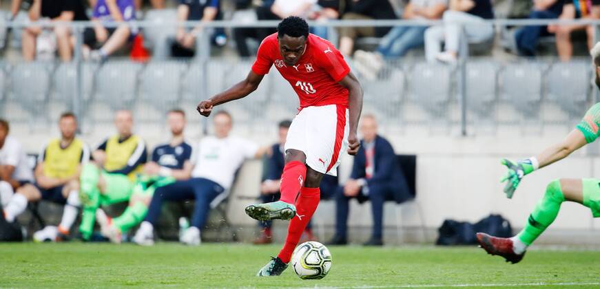 25.05.2018 Tissot Arena Biel , SCHWEIZ , Fussball Länderspiel U21 U 21 Schweiz - Frankreich Dimitri Oberlin (Schweiz U21)