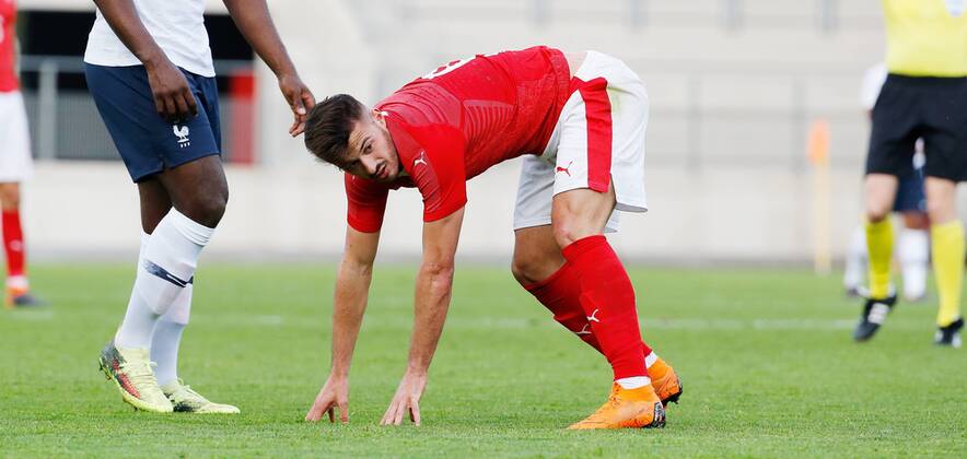 25.05.2018 Tissot Arena Biel , SCHWEIZ , Fussball Länderspiel U21 U 21 Schweiz - Frankreich Albian Ajeti (Schweiz U21)