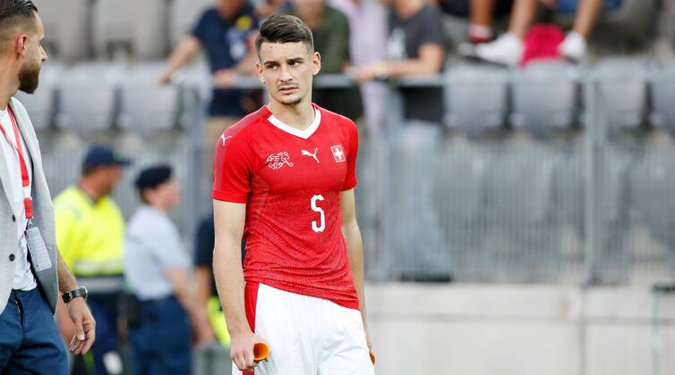 25.05.2018 Tissot Arena Biel , SCHWEIZ , Fussball Länderspiel U21 U 21 Schweiz - Frankreich Stefan Knezevic (Schweiz U21)