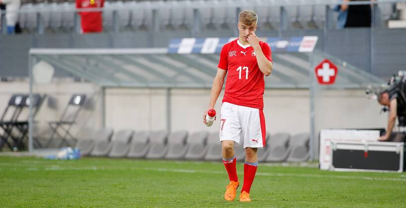25.05.2018 Tissot Arena Biel , SCHWEIZ , Fussball Länderspiel U21 U 21 Schweiz - Frankreich Petar Pusic (Schweiz U21)