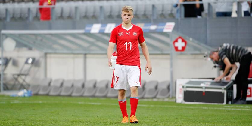 25.05.2018 Tissot Arena Biel , SCHWEIZ , Fussball Länderspiel U21 U 21 Schweiz - Frankreich Petar Pusic (Schweiz U21)