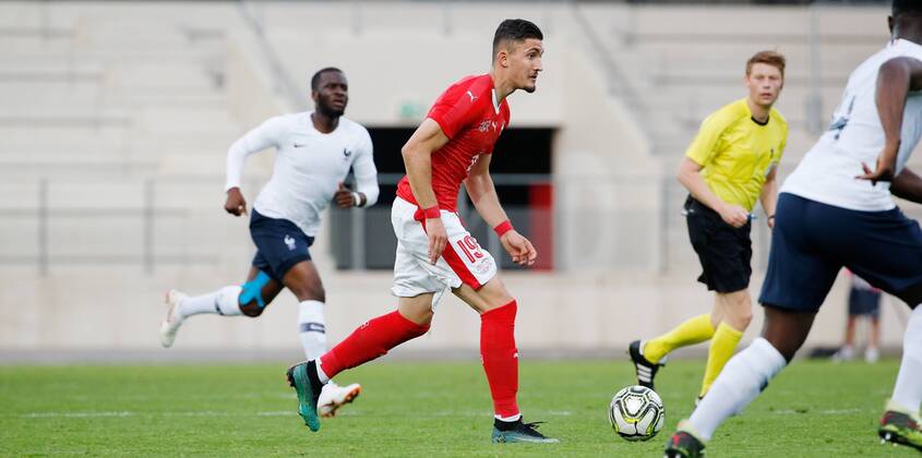 25.05.2018 Tissot Arena Biel , SCHWEIZ , Fussball Länderspiel U21 U 21 Schweiz - Frankreich Andi Zeqiri (Schweiz U21)