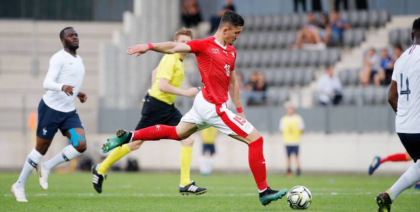 25.05.2018 Tissot Arena Biel , SCHWEIZ , Fussball Länderspiel U21 U 21 Schweiz - Frankreich Andi Zeqiri (Schweiz U21)
