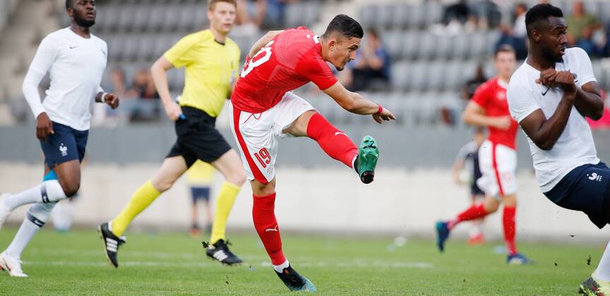 25.05.2018 Tissot Arena Biel , SCHWEIZ , Fussball Länderspiel U21 U 21 Schweiz - Frankreich Andi Zeqiri (Schweiz U21)