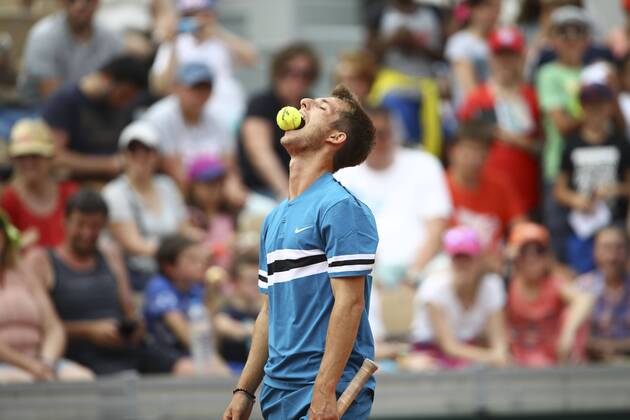 Themen der Woche - SPORT KW21 Bilder des Tages - SPORT Corentin Moutet (FRA) TENNIS : Roland Garros 2018 - Journee des Enfants - 26 05 2018 GwendolineLeGoff Panoramic 