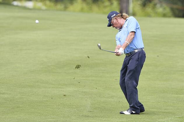 Photo Richard Morgano - LaPresse 30 May 2018 - Brescia (Italy) Golf Garda Golf - Soiano del Garda 75& xb0; Open D Italia Rolex Pro-AM In the pic: Miguel Angel Jimenez  Copyright: xLaPresse RichardxMorganox