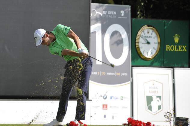 Photo Richard Morgano - LaPresse 28 May 2018 - Brescia (Italy) Golf Garda Golf - Soiano del Garda 75& xb0; Open D Italia Round 1 In the pic: Renato Paratore  Copyright: xRichardxMorgano LaPressex