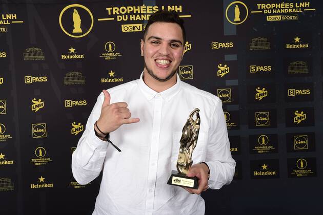 Samir Bellahceme - trophee du meilleur Espoir de Lidl StarLigue HANDBALL : Ceremonie des trophees des champions LNH 2018 - Paris - 01 06 2018 JBAutissier Panoramic 