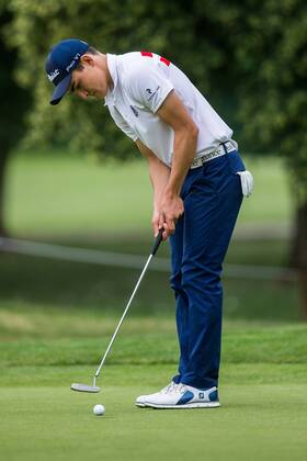 GOLF - PGA Golf Herren Shot Clock Masters 2018 ATZENBRUGG,AUSTRIA,07.JUN.18 - GOLF - PGA European Tour, Shot Clock Masters, Diamond Country Club. Image shows Maximilia Steinlechner (AUT). GEPAxpictures xDanielxGoetzhaber
