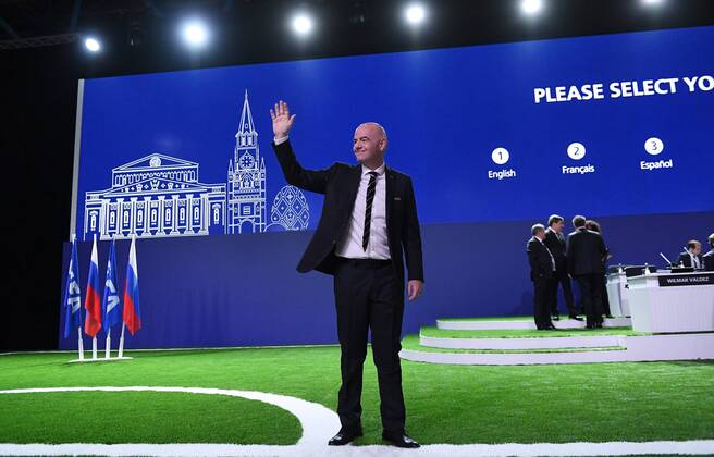 Fussball International FIFA Kongress 2018 in Moskau 13.06.3018 FIFA Praesident Gianni Infantino (Schweiz)