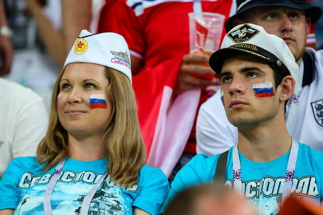 England v Tunisia 2018 FIFA World Cup WM Weltmeisterschaft Fussball Fans and Supporters before the 2018 FIFA World Cup match at Volgograd Arena, Volgograd Content Not Available For UK Newspapers Copyright: xPaulxChestertonx FIL-11920-0057
