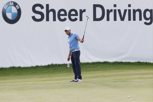 Max Kieffer (GER) spielt um den Sieg mit, Put am letzten Gruen geht nicht zur alleinigen Fuehrung ins Loch, Enttaeuschung, 3. Tag, 30. BMW International Open, Golf, Golf Open, Gut Laerchenhof, Koeln, 23.06.2018 BMW International Open , Golf Koeln Copyright: xRoskaritzx Eibner-Pressefotox EP_fh_rrz