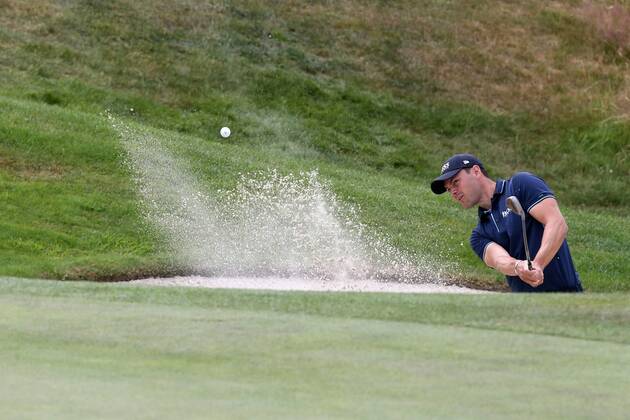 Martin Kaymer (GER) spielt um den Sieg mit, Erfolgreicher Schlag aus dem Bunker, Sand, Bunkerschlag, 4. Tag, 30. BMW International Open, Golf, Golf Open, Gut Lärchenhof, Köln, 24.06.2018 BMW International Open , Golf Köln Copyright: xRoskaritzx Eibner-Pressefotox EP_fh_rrz