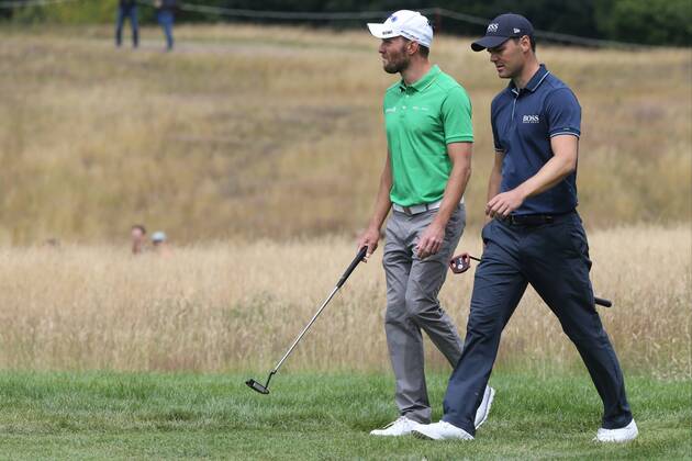 Martin Kaymer (GER) und Maximilian Kieffer (GER) auf Ihrer gemeinsamen Finalrunde, Deutsch Deutsche Finalrunde, 4. Tag, 30. BMW International Open, Golf, Golf Open, Gut Lärchenhof, Köln, 24.06.2018 BMW International Open , Golf Köln Copyright: xRoskaritzx Eibner-Pressefotox EP_fh_rrz