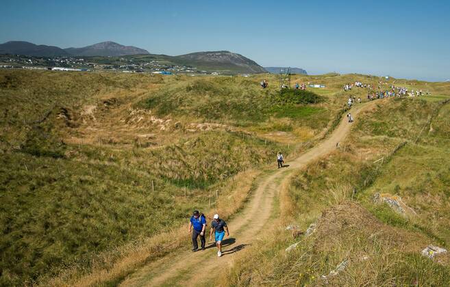 2018 Dubai Duty Free Irish Open - Pro Am, Ballyliffin Golf Club, Co. Donegal 4 7 2018 Rory McIlroy approaches the 4th tee Rory McIlroy approaches the 4th tee 4 7 2018  Copyright: x©INPHO OisinxKeniryx MT2_3908