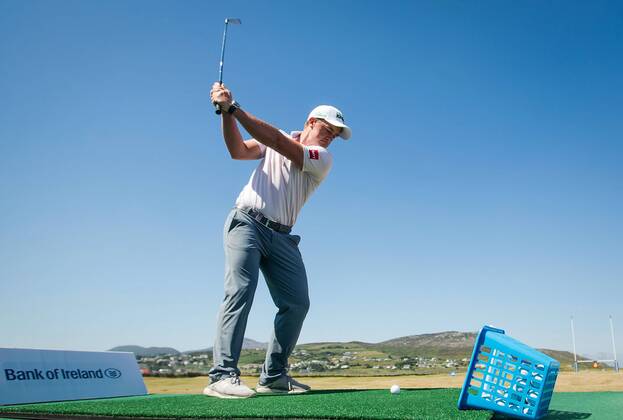 2018 Dubai Duty Free Irish Open - Pro Am, Ballyliffin Golf Club, Co. Donegal 4 7 2018 Paul Dunne at the GAA Challenge Paul Dunne at the GAA Challenge 4 7 2018  Copyright: x©INPHO OisinxKeniryx MT2_4385