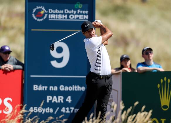 2018 Dubai Duty Free Irish Open - Day 2, Ballyliffin Golf Club, Co. Donegal 6 7 2018 Julian Suri tees off on the 9th hole Julian Suri tees off on the 9th hole 6 7 2018  Copyright: x©INPHO OisinxKeniryx OSH_6101