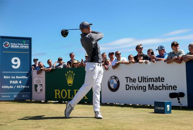 2018 Dubai Duty Free Irish Open - Day 2, Ballyliffin Golf Club, Co. Donegal 6 7 2018 Matthew Fitzpatrick tees off on the 9th hole Matthew Fitzpatrick tees off on the 9th hole 6 7 2018  Copyright: x©INPHO OisinxKeniryx MT2_5607