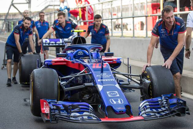 Fahrzeug von Pierre Gasly (Scuderia Toro Rosso) GBR, FIA, Formel 1, Grosser Preis von Grossbritannien Silverstone Copyright: xEIBNER Illmannx EP_EER