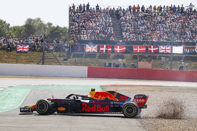Sport - Bilder des Tages Motorsports: FIA Formula One World Championship WM Weltmeisterschaft 2018, Grand Prix of Great Britain, 33 Max Verstappen (NLD, Aston Martin Red Bull Racing), Silverstone Great Britain