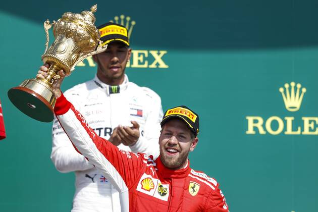 Motorsports: FIA Formula One World Championship WM Weltmeisterschaft 2018, Grand Prix of Great Britain, 5 Sebastian Vettel (GER, Scuderia Ferrari), Silverstone Great Britain