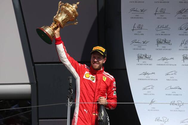 Motorsports: FIA Formula One World Championship WM Weltmeisterschaft 2018, Grand Prix of Great Britain, 5 Sebastian Vettel (GER, Scuderia Ferrari), Silverstone Great Britain