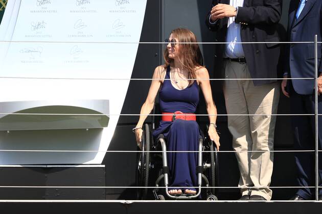 8th July 2018, Silverstone Circuit, Silverstone, England; British Formula One Grand Prix, Race Day; Presenter VIP Porsche driver Nathalie McGloin  ActionPlus12045581 Octane