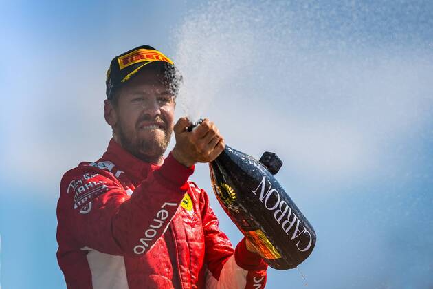 Sebastian Vettel, Scuderia Ferrari, formula 1 GP, Great Britain in Silverstone 08.07.2018 Photo:mspb Jerry Andre Sieger, Sebastian Vettel, formula 1 GP, Great Britain 2018