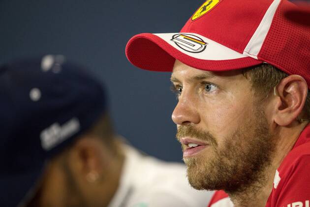 Sebastian Vettel (Scuderia Ferrari) GBR, FIA, Formel 1, Grosser Preis von Grossbritannien, Rennen Silverstone Copyright: xEIBNER Illmannx EP_EER